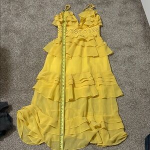 Yellow Ruffled Maxi Dress ( shortened)